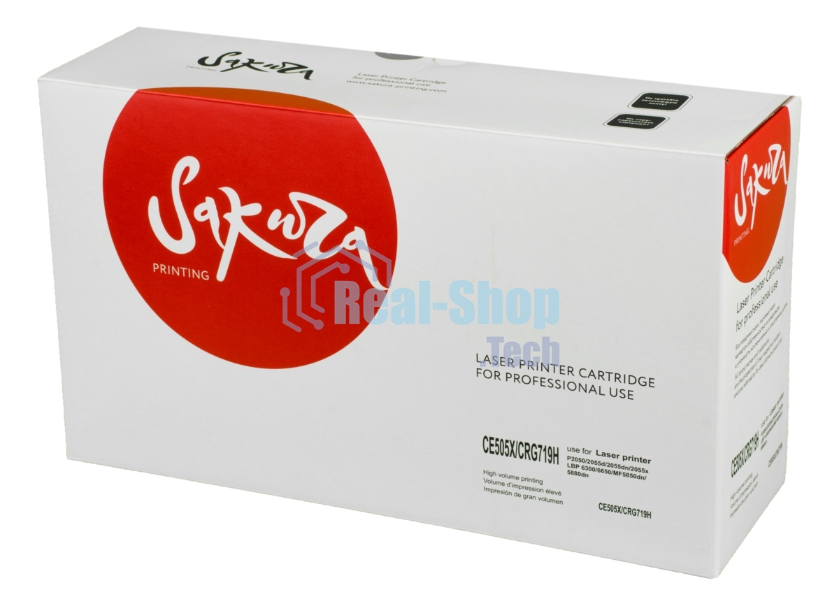 Картридж лазерный Sakura CE505X/CRG719H HP LaserJet P2050/2055d/2055dn/2055x, Сanon LBP 6300dn/6650dn, MF 5840dn/5880dn, MF-6140DN,5940DN   черный, 6400 к.