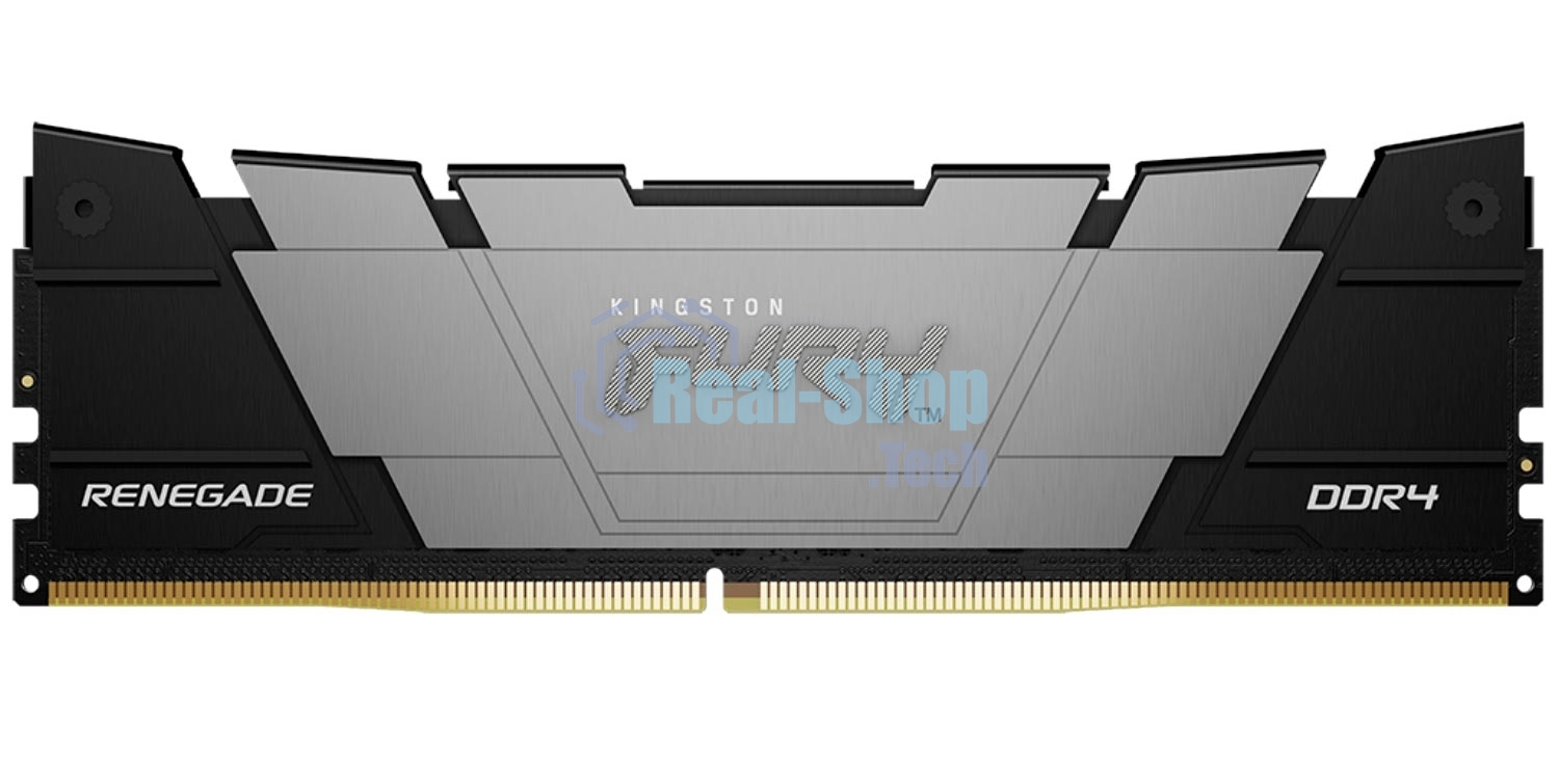 Оперативная память Kingston Fury Renegade, DDR4, 8GB (1x8GB), 3200MHz, CL16, DIMM, с радиатором, черный