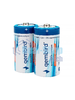 Батарейки солевые Gembird Gb-R14P-2F, тип С(R14P), 2шт, пленка