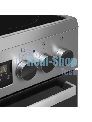 Плита электрическая Maunfeld MEC55CS08D серебристый, конфорок 4 шт, духовка 60 л, 50 см x 85 см x 60 см