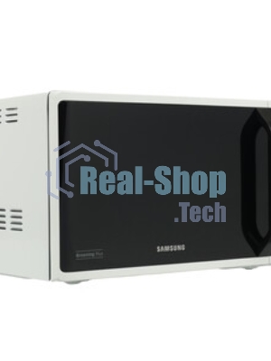 Микроволновая печь Samsung MG23K3515AW/BW белый/черный, 23 л, 800 Вт, переключатели - кнопки, поворотный механизм