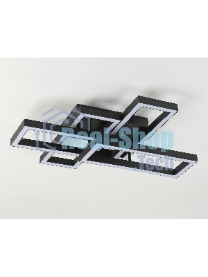 Потолочный светодиодный светильник Ambrella light FA1002/2+2 BK черный 65W 3000K-6400K 550*453*130 (ПДУ ИК)