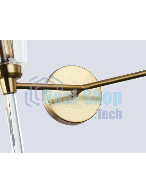 Настенный светильник Ambrella light LH55206/2 BS/CL латунь/прозрачный E14*2 max 40W 330*170*280