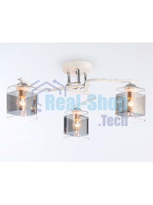 Светильник Ambrella light TR303217/3 WH/CH/SM белый/хром/дымчатый E27*3 max 60W D540*250