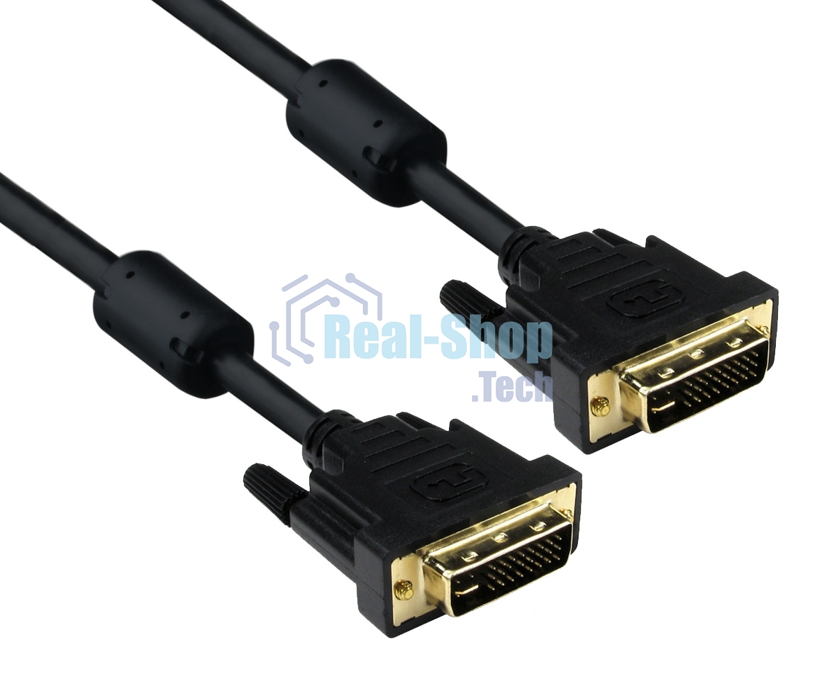 Кабель DVI dual link 1.8м ExeGate, позолоченные контакты