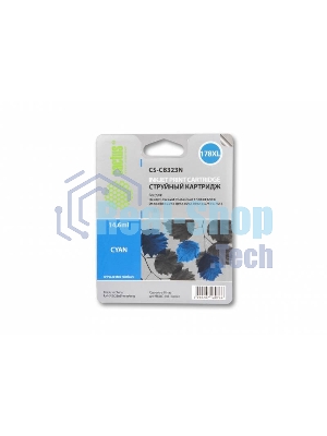Картридж струйный Cactus CS-CB323N №178XL голубой (14.6 мл.) для HP PS B8553/C5383/C6383/D5463/5510