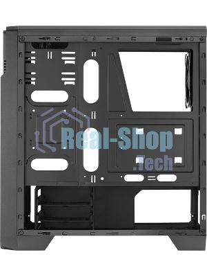 Компьютерный корпус Aerocool/Formula Ore Saturn FRGb-G-BK-v1 (2xUSB, 2xAudio, 0.5 мм,3x120 мм FAN, прозрачная стенка-закаленное стекло, ATX,