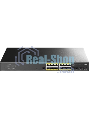 Коммутатор Cudy GS2018PS2-200W, 16×1 Гбит/с, 2×1 Гбит/с SFP