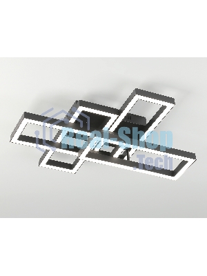Потолочный светодиодный светильник Ambrella light FA1002/2+2 BK черный 65W 3000K-6400K 550*453*130 (ПДУ ИК)