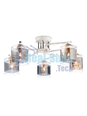 Светильник Ambrella light TR303219/5 WH/CH/SM белый/хром/дымчатый E27*5 max 60W D580*250