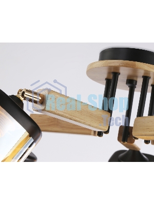 Светильник Ambrella light TR9529/5 BK/GD/TI черный/золото/янтарь E27*5 max 40W D670*260