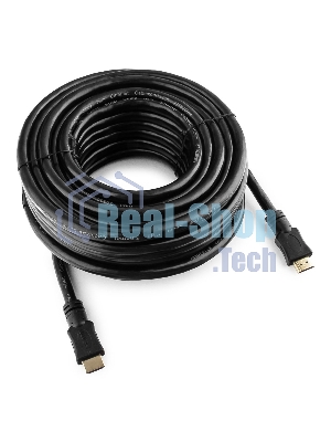 Кабель Cablexpert HDMI CC-HDMI4-15M, 19M/19M, v2.0, медь, позол.разъемы, экран, 15м, черный, пакет