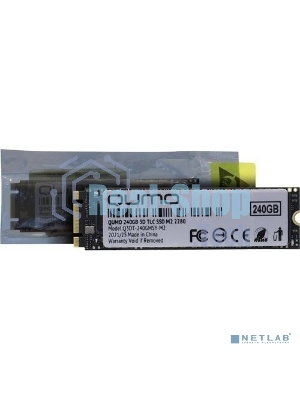 Накопитель SSD 240Gb M2 2280 QUMO Novation TLC 3D (Q3DT-240GMSY-M2) R/W 560/530; 52K/72K IOPS; MAS1102A OEM