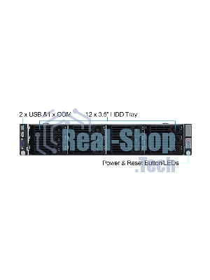 Серверный корпус Ablecom 2U CS-R29-04P E-ATX, ATX, Micro-ATX, Mini-ITX MBs; 12 x 3.5'' hs + 2 x 2.5'' hs rear; 800 Wt CRPS(1+1); no rails