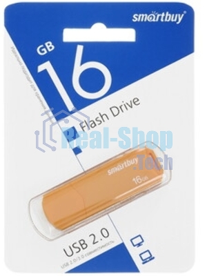 Флешка USB Smartbuy CLUE Yellow (SB16GbCLU-Y), 16Gb, USB 2.0, R/W 25/15, желтый