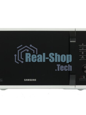 Микроволновая печь Samsung MG23K3515AW/BW белый/черный, 23 л, 800 Вт, переключатели - кнопки, поворотный механизм