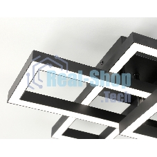 Потолочный светодиодный светильник Ambrella light FA1002/2+2 BK черный 65W 3000K-6400K 550*453*130 (ПДУ ИК)