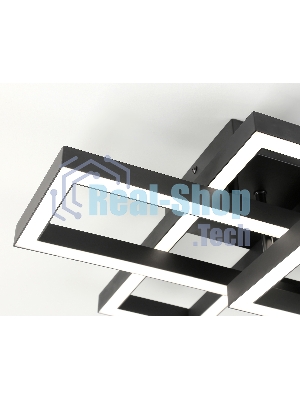 Потолочный светодиодный светильник Ambrella light FA1002/2+2 BK черный 65W 3000K-6400K 550*453*130 (ПДУ ИК)