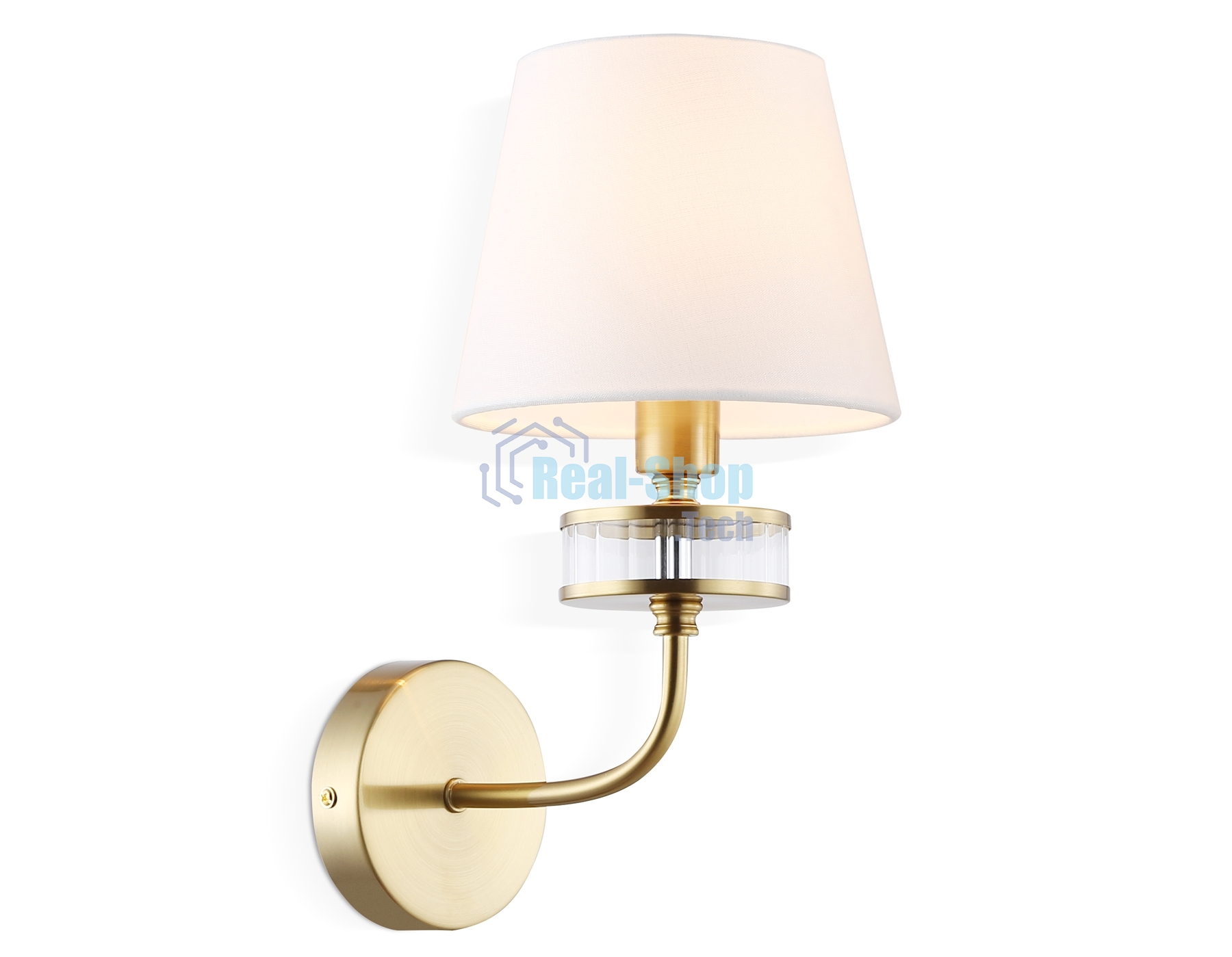 Настенный светильник Ambrella light LH71255 BS/WH латунь/белый E14 max 40W 210*160*310