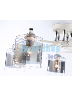 Светильник Ambrella light TR303219/5 WH/CH/SM белый/хром/дымчатый E27*5 max 60W D580*250