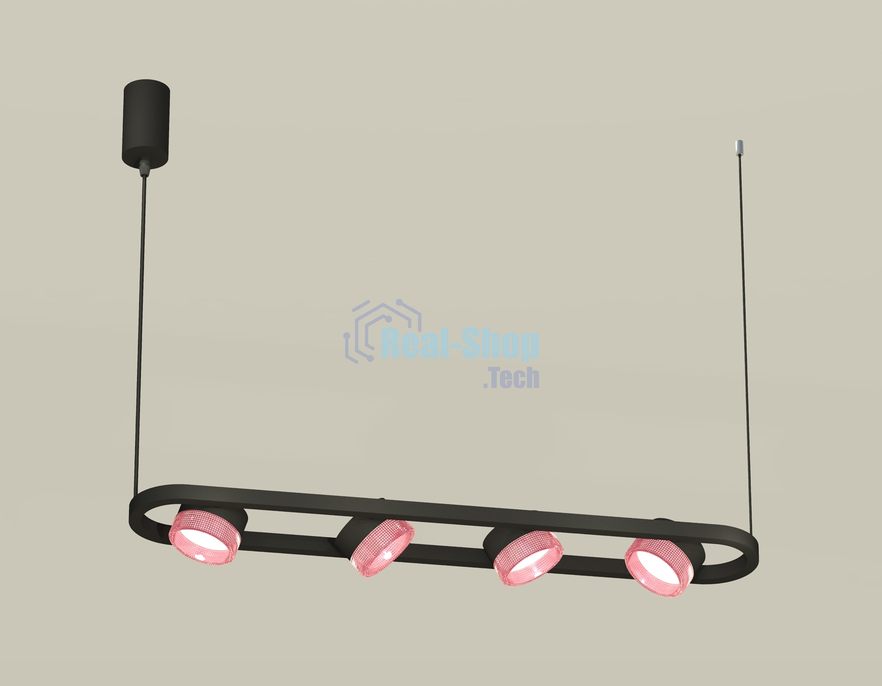 Светильник Ambrella light XB9164201/4 SBK/PI черный песок/розовый GX53 (C9164, N8486)