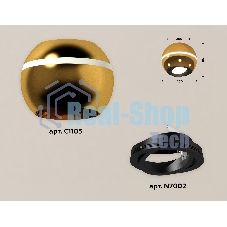 Светильник Ambrella Light XS1105010 PYG/PBK золото желтое полированное/черный полированный MR16 GU5.3 LED3W 4200K(C1105,N7002)