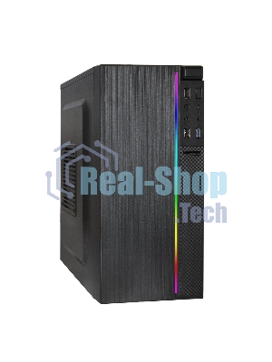 Компьютерный корпус Minitower ExeGate mEVO-9302-RGb-700W-12 (mATX, БП 700NPX с вент. 12см, 2хUSB+1хUSB 3.0, HD аудио, черный с RGb подсветкой)