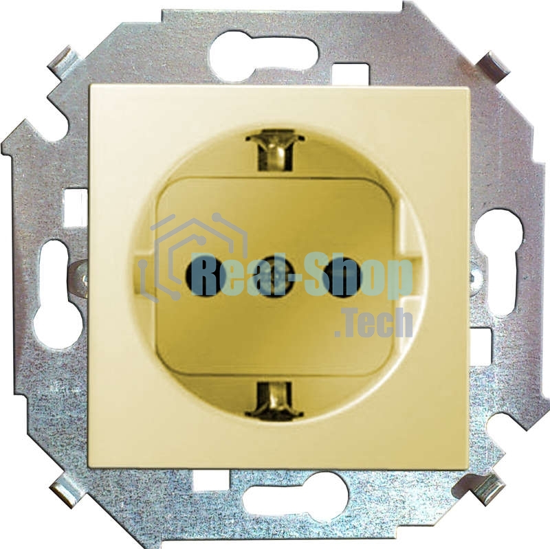 Механизм розетки 1-м СП Simon15 с заземл. сл. кость Simon 1591432-031