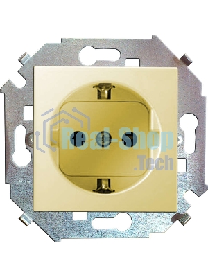 Механизм розетки 1-м СП Simon15 с заземл. сл. кость Simon 1591432-031