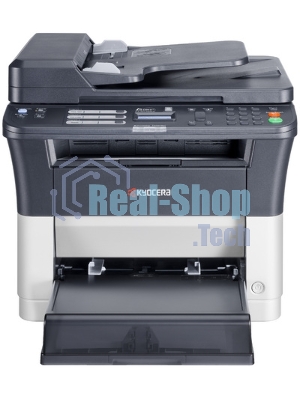 МФУ лазерное Kyocera Ecosys FS-1025MFP (1102M63RU0/1102M63RUV/1102M63RU2/1102M63NX2/1102M63DZ2), A4, ч/б, печ. до 25 стр/мин., скан. до 18 стр/мин. (ч/б) 6 стр/мин. (цвет), 600 x 1800 dpi (печать) 600x600dpi (скан), USB, RJ-45