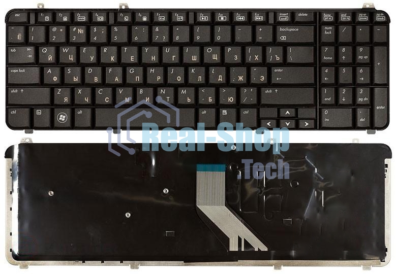 Клавиатура для ноутбука HP Pavilion DV6-1000 DV6-2000 матовая черная