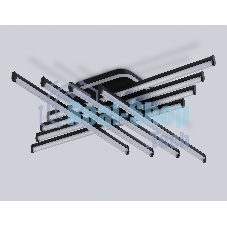 Потолочный светодиодный светильник Ambrella light FL6262 BK черный 130W 3000K-6400K 810*810*130 (ПДУ ИК)