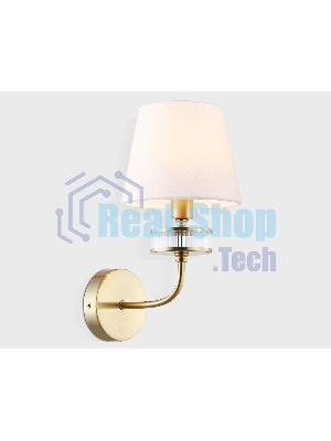 Настенный светильник Ambrella light LH71255 BS/WH латунь/белый E14 max 40W 210*160*310