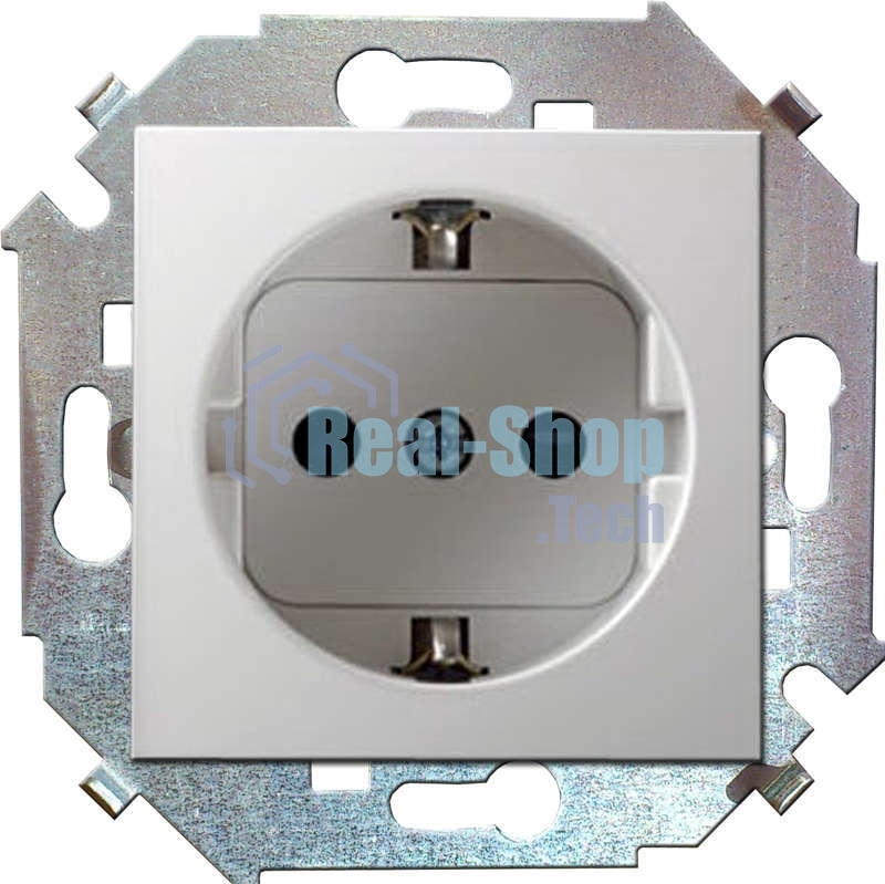 Механизм розетки 1-м СП Simon15 с заземл. белый Simon 1591432-030