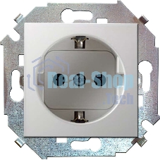 Механизм розетки 1-м СП Simon15 с заземл. белый Simon 1591432-030