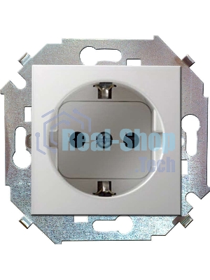 Механизм розетки 1-м СП Simon15 с заземл. белый Simon 1591432-030