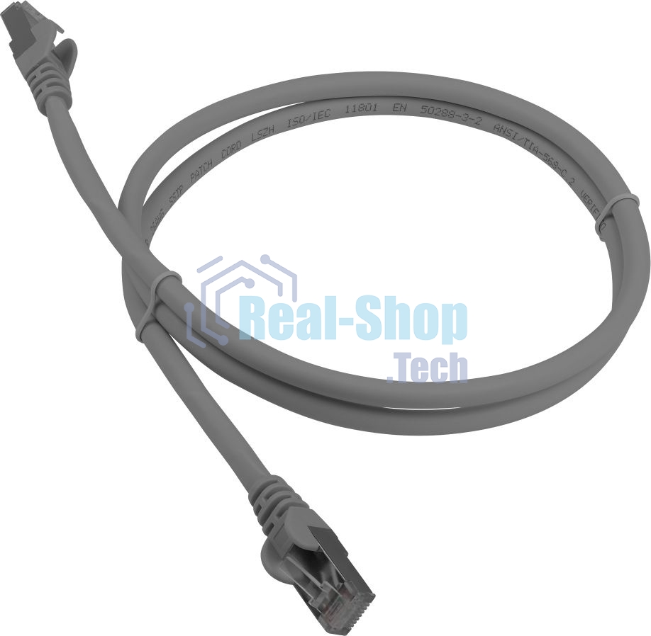 Кабель Патч-корд LANMASTER LSZH FTP cat.6a, 1.0 м, серый