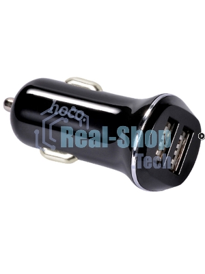 Автомобильная зарядка HOCO Z1 2xUSB, 2.1A, 11W, черный