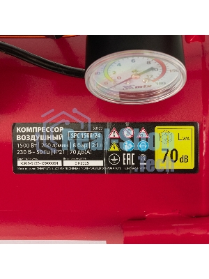 Компрессор безмасляный малошумный SPC 1500/24, 1500 Вт, ресивер 24 л, 260 л/мин MTX