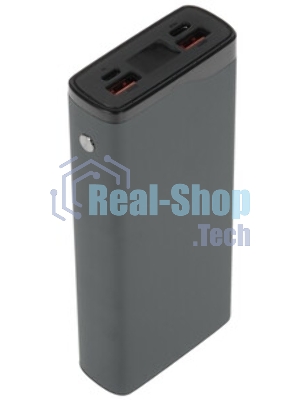Портативный аккумулятор OLMIO QL-20, 20000mAh, 22.5W, QuickCharge3.0/PowerDelivery, LCD, серый