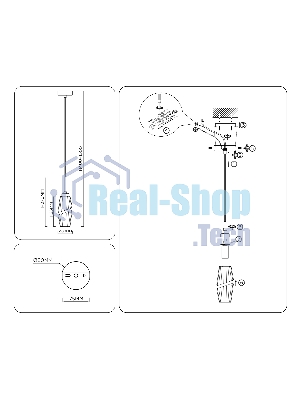 Светильник Ambrella light LH55208 BS/CL латунь/прозрачный E14 max 40W D80*270
