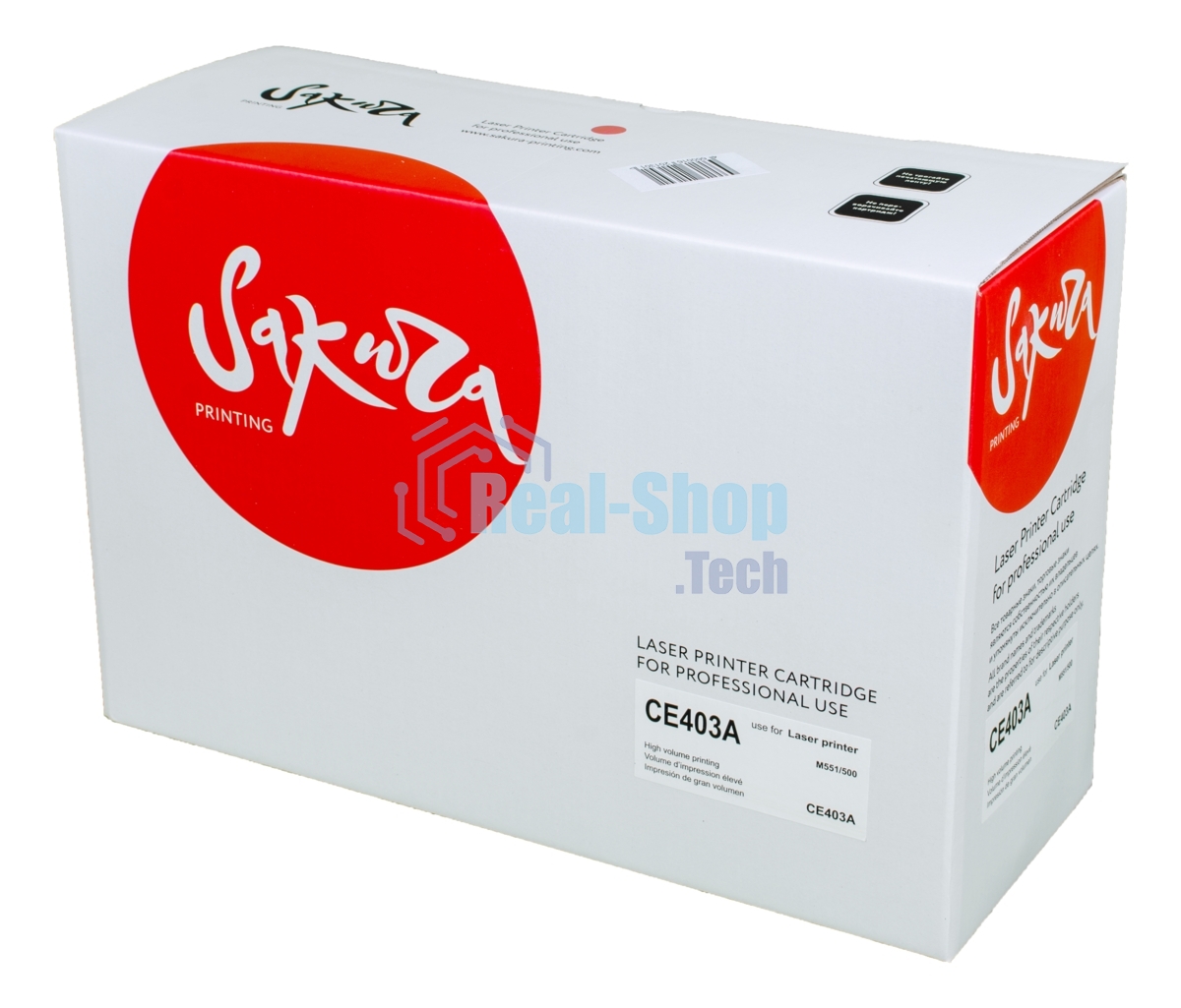 Картридж Sakura CE403A для HP Enterprise 500 Color M551n/525f/525dn/570/575f, пурпурный, 6000 к.