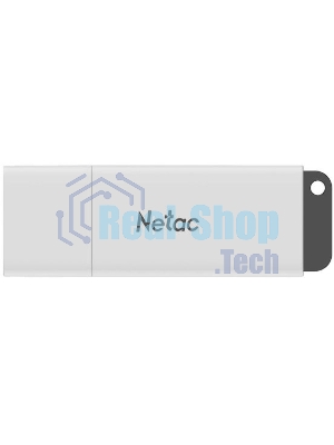 Флешка USB Netac U185 (NT03U185N-064G-20WH), 64Gb, USB 2.0, R/W 25/10, белый/серый