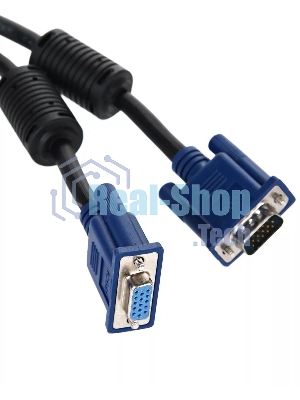Кабель-удлинитель видео Premier 5-960EXT VGA (m)/VGA (f) 3м. феррит.кольца черный (5-960EXT 3.0)