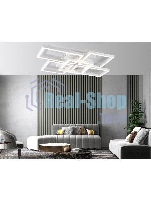 Потолочный светодиодный светильник Ambrella light FA1011/4+1 WH белый 90W 3000K-6400K 710*490*95 (ПДУ ИК)