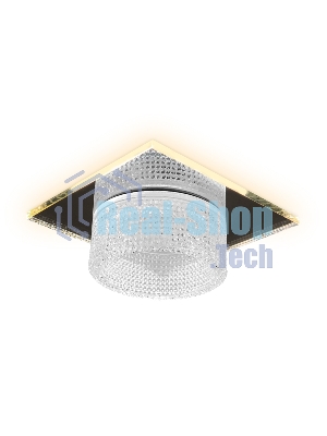 Светильник Ambrella light TN355 CH/CL хром/прозрачный GU5.3+3W (LED WHITE) 95*95*45