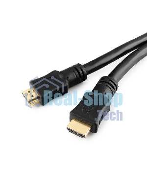 Кабель Cablexpert HDMI CC-HDMI4-20M, 19M/19M, v2.0, медь, позол.разъемы, экран, 20м, черный, пакет