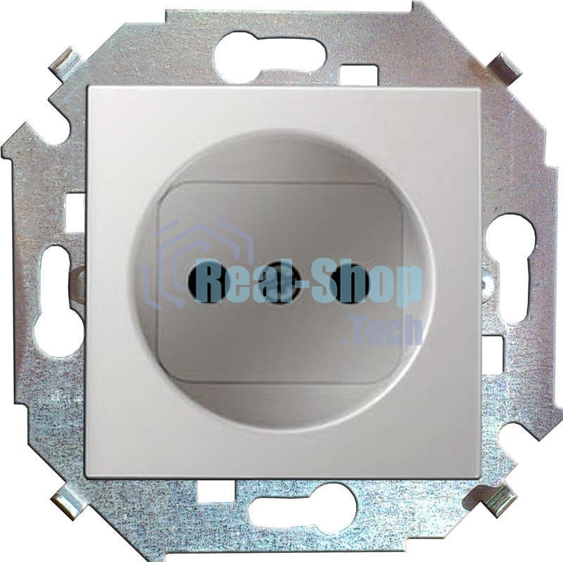 Механизм розетки 1-м СП Simon15 16А IP20 без заземл. бел. Simon 1591431-030
