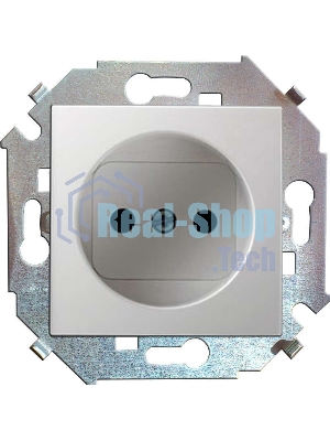 Механизм розетки 1-м СП Simon15 16А IP20 без заземл. бел. Simon 1591431-030