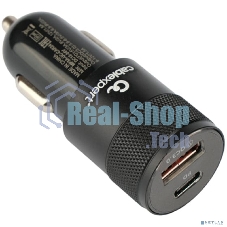 Автомобильное зарядное устройство Cablexpert MP3A-UC-CAR24, 38Вт, быстрая зарядка QC3.0/PD, 2 порта: USB и Type-C